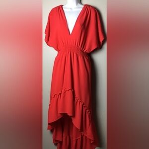 Elegant Red Maxi Dress
